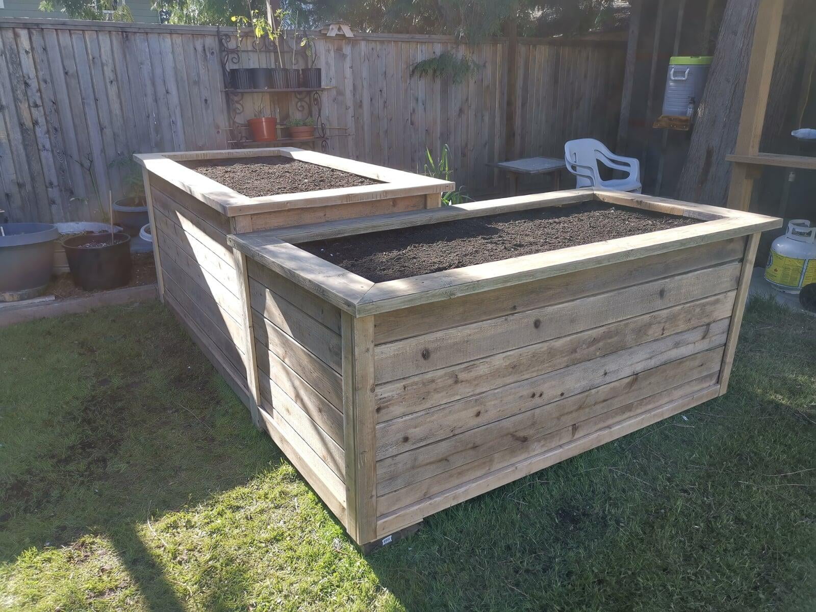 DIY Upcycle Project - Building Standing Height Garden Boxes
